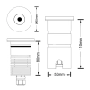 Terrace 6w Inground Light 12v IP67 4127SS-6W - dimensions
