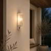 Thirlo White Exterior Sensor Wall Light - lifestyle