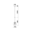 CLA Trattino1 1 Light Pendant Light - Amber - size