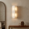 Tubular alabaster wall light - lifestyle