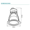 Martec Uno Single heater Dimensions