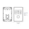 Calibo DC Wall Controller WCK-S01-WH - dimensions