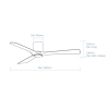 Fresno DC 52" White Smart Ceiling Fan - dimensions