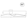 Aeratron AE3+ White DC Fan  - 50inch dimensions