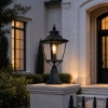 Kingdom Antique Bronze Exterior Pillar Light - lifestyle