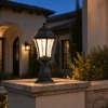 Strand Small Pillar Light Antique Bronze- lifestyle