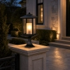 Barnet Exterior Pillar Mount - Black IP44 - E27 - lifestyle 2