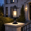 Barnet Exterior Pillar Mount - Black IP44 - E27 - lifestyle 1
