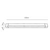 Rex waterproof white Batten 40w CCT 206412 - dimensions