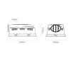 Martec Phoenix 3 in 1 Bathroom Heater White - - dimensions