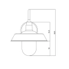 Hudson Wall light Black OL7890BK - dimensions
