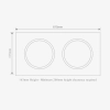 Infinity White Bathroom Heater 56010 - dimensions