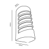Roydon Wall Light - 2 Colours  dimensions