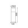 Elanora 304SS 500mm Bollard Light CLA1615S IP44 - dimensions
