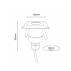Cape Deck Light - Warm White or Cool White  - dimensions