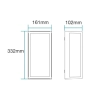 Vancouver Black Large Exterior Wall Light MLXVE27FLM - dimensions