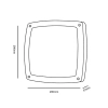 Seville Bunker/ Ceiling Light - 2 Colours   -dimensions