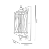 Panama Black Exterior Wall Light 0 dimensions