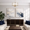Norel 4LT Pendant  Antique Gold - 400mm - lifestyle