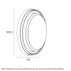 Viggo Black Round 16w LED Bunker IP65 - dimensions