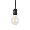 Ailia Imports Matte Black Vintage Cord Set with Globe