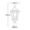 Yarra Post/Pillar Top Only Black SML MX7391BLK - dimensions