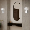 Zaha Chrome/Crystal Interior 1LT Wall Light ZAHA WB1-CHCR - lifestyle