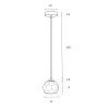 Telbix Lighting Zaha 1LT Pendant Dimensions