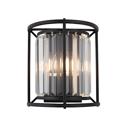 Cougar Lighting Amelia 2 Light wall light - Black Crystal