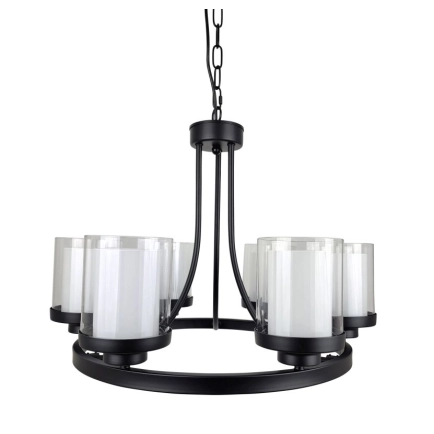 Ailia Imports Bedford 6 Light Matt Black Pendant Light