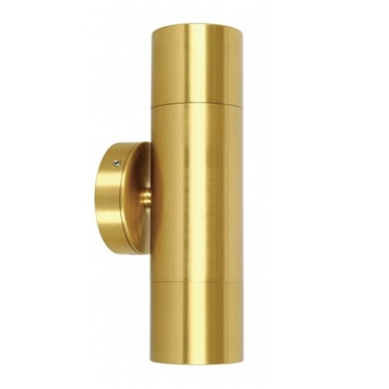 CLA PGUDBR2 - Polished Brass Up / Down Pillar Light - 2 x GU10 