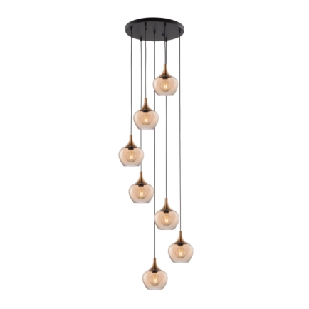 Carina 7LT Cord Drop Amber AP-1260-7-AMB