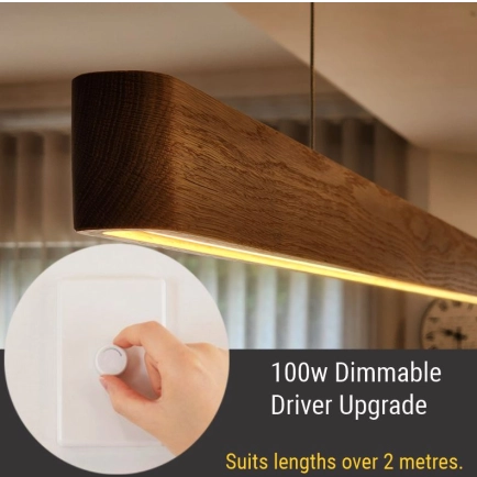 Timber Pendant - 100w Dimmable driver upgrade
