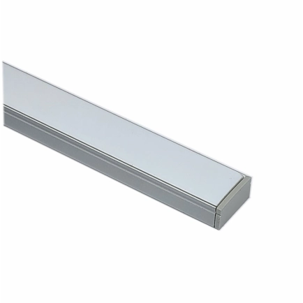 EXT-002 Surface mounted Aluminium Extrusion - Silver / Opal