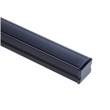 EXT-004 Surface Mounted Extrusion - Matt Black with Smoked diffuser