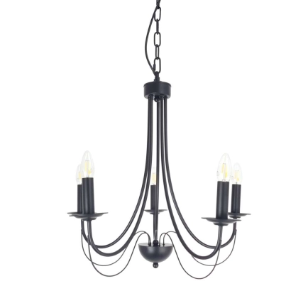 Fairstead 5LT Black Pendant - AP-1156-BLK