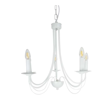 Ailia Imports - Fairstead 5 Light Pendant White - Candelabra