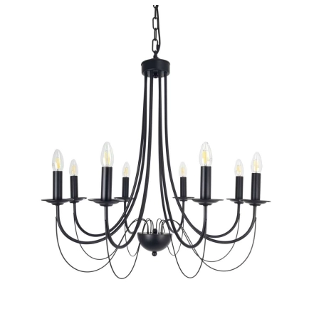 Fairstead 8LT Black Pendant - AP-1157-BLK