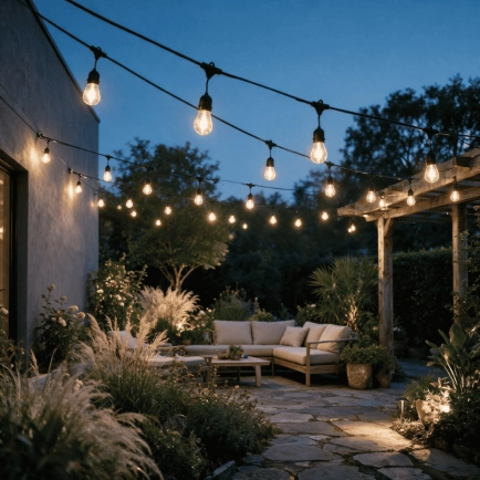 Festoon Only 10m String - 3000K 12V - lifestyle