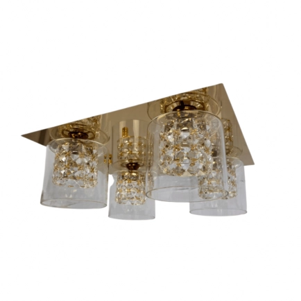 Myrtle 4 Light Close to Ceiling Gold AO-3101- GLD/CLR