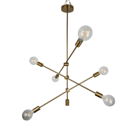 Ailia Imports Hadley 6 Light brass Pendant light