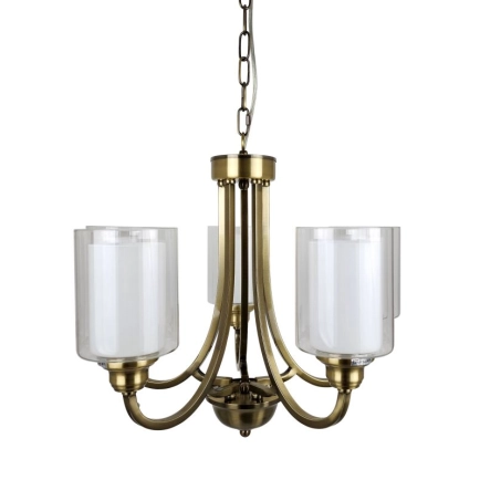 Ailia Imports Hillwood 5 Light Antique Brass Pendant 