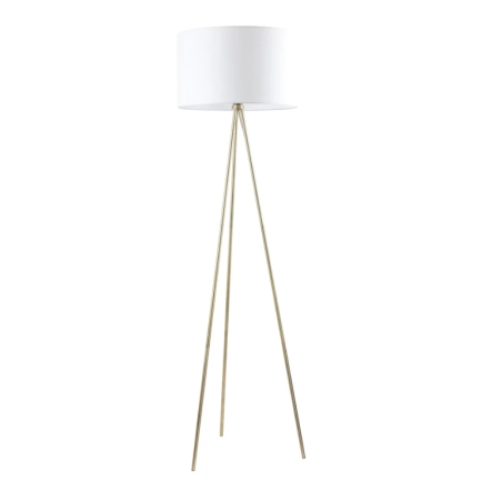Jambes Antique Brass floor lamp with White shade