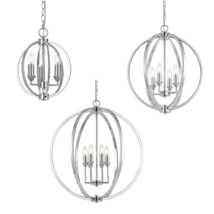 Kendall Chrome Pendants group