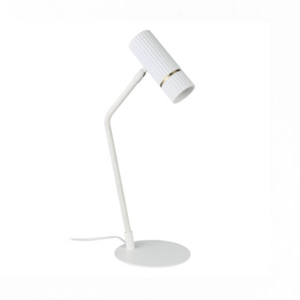 Caminia 1lt Table Lamp - White/Brass 206689N
