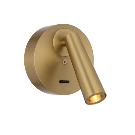 Lodan Brass 1LT Wall Spotlight 3watt 3000K