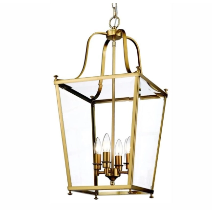 Lode Lighting Montana 4 Light Satin Brass Pendant