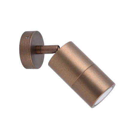 CLA PG1ABR1 - Single adjustable Spotlight- Aged Brass  - 1 x GU10 