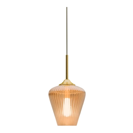 Calibo - Amber Ribbon Glass Pendant - 230mm