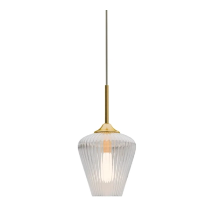 Calibo - Clear Ribbon Glass Pendant - 230mm
